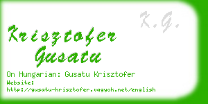 krisztofer gusatu business card